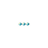 Preciosa Bicone 6mm Blue Zircon AB Each