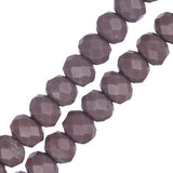 Crystal Lane Rondelle 4x6mm Opaque Dark Purple 2x7" Strand