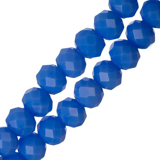 Crystal Lane Rondelle 4x6mm Opaque Dark Sapphire 2x7" Strand