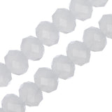 Crystal Lane Rondelle 6x8mm Opaque White Matt 2x7" Strand