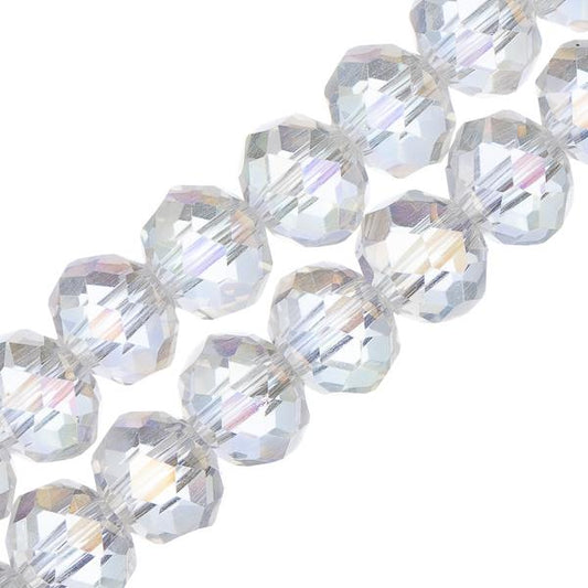 Crystal Lane Rondelle 6x8mm Transparent Crystal AB 2x7" Strand