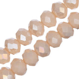 Crystal Lane Rondelle 6x8mm Opaque Cream AB 2x7" Strand