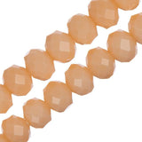 Crystal Lane Rondelle 6x8mm Opaque Cream 2x7" Strand