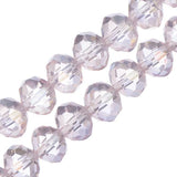 Crystal Lane Rondelle 6x8mm Transparent Pink AB 2x7" Strand