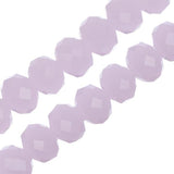 Crystal Lane Rondelle 6x8mm Opaque Pink 2x7" Strand