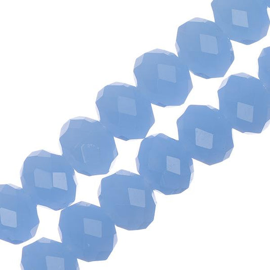 Crystal Lane Rondelle 6x8mm Opaque Light Periwinkle 2x7" Strand