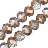 Crystal Lane Rondelle 6x8mm Tr Half Copper Iris 2x7" Strand