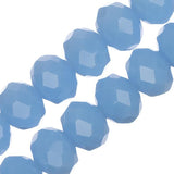 Crystal Lane Rondelle 8x10mm Opaque Light Periwinkle 2x7" Strand