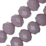 Crystal Lane Rondelle 8x10mm Opaque Light Purple 2x7" Strand