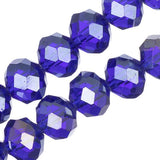 Crystal Lane Rondelle 8x10mm Transparent Sapphire AB 2x7" Strand