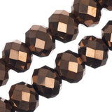 Crystal Lane Rondelle 8x10mm Opaque Copper Iris 2x7" Strand