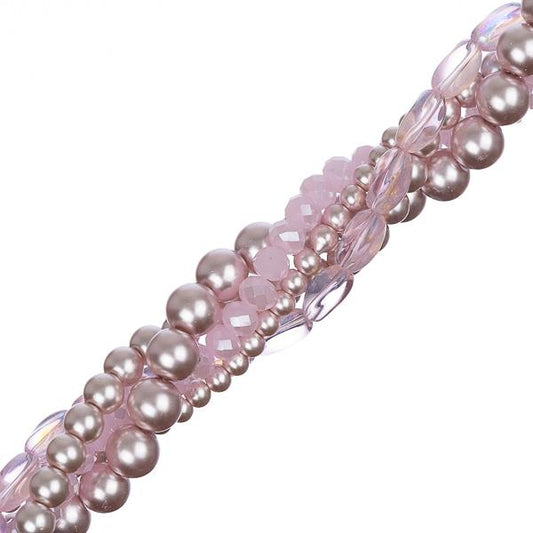 Crystal Lane Twisted Bead Strands Peony