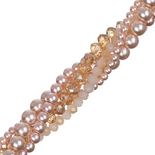 Crystal Lane Twisted Bead Strands Cherry Blossom