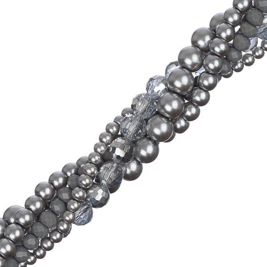 Crystal Lane Twisted Bead Strands Dusty Miller