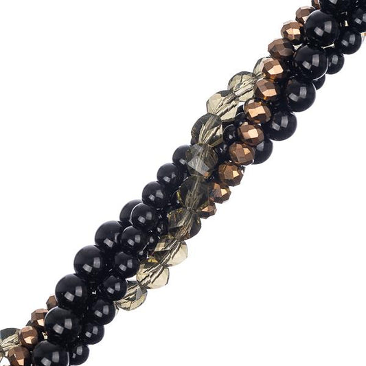 Crystal Lane Twisted Bead Strands Bat Orchid