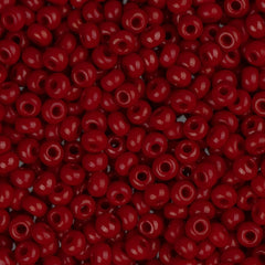 11/0 Czech Seed Beads #34914B Opaque Dark Red 250g