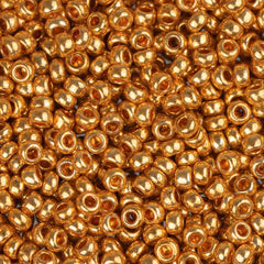 11/0 Czech Seed Beads #35024B Metallic Gold 250g