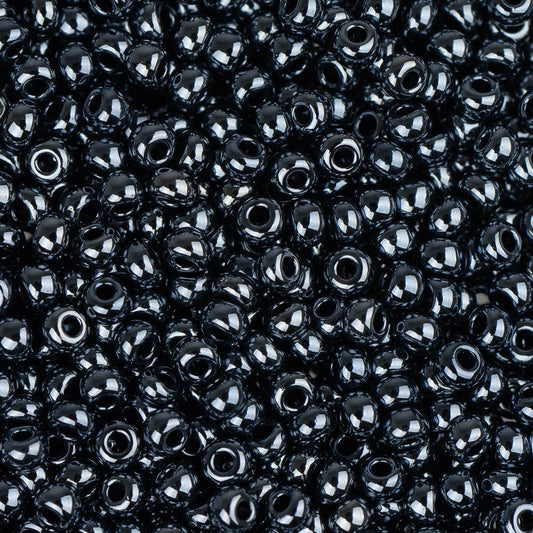 11/0 Czech Seed Beads #35027B Metallic Gunmetal 250g