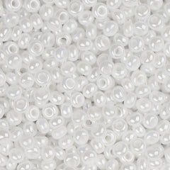 11/0 Czech Seed Beads #35032B Opaque White Luster 250g