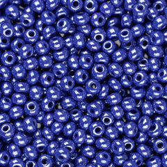 11/0 Czech Seed Beads #35035B Opaque Royal Blue Luster 250g