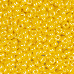 11/0 Czech Seed Beads #35044B Opaque Golden Yellow Luster 250g