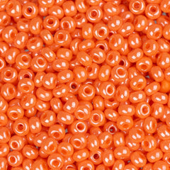 11/0 Czech Seed Beads #35046B Opaque Dark Orange Luster 250g