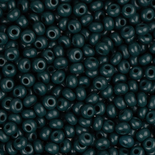 11/0 Czech Seed Beads #35061B Opaque Dark Green 250g