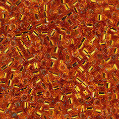 11/0 Delica Bead #0045 Silver Lined Orange 50g Bag