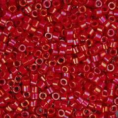 11/0 Delica Bead #0214 Opaque Red AB 50g Bag