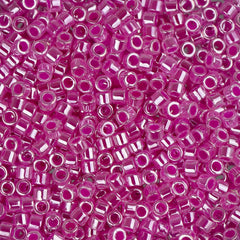 11/0 Delica Bead #0247 Crystal Fuchsia Ceylon Lined 50g Bag