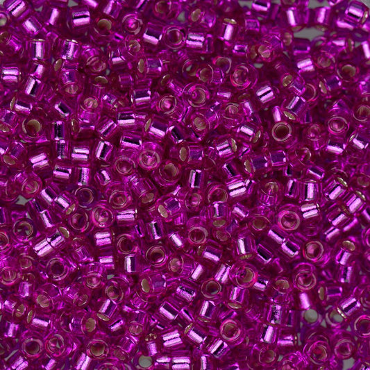 11/0 Delica Bead #1340 Silver Lined Fuchsia 50g Bag