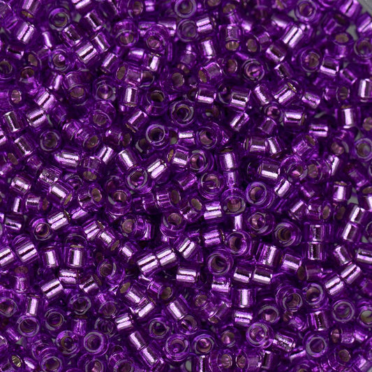 11/0 Delica Bead #1345 Silver Lined Magenta 50g Bag
