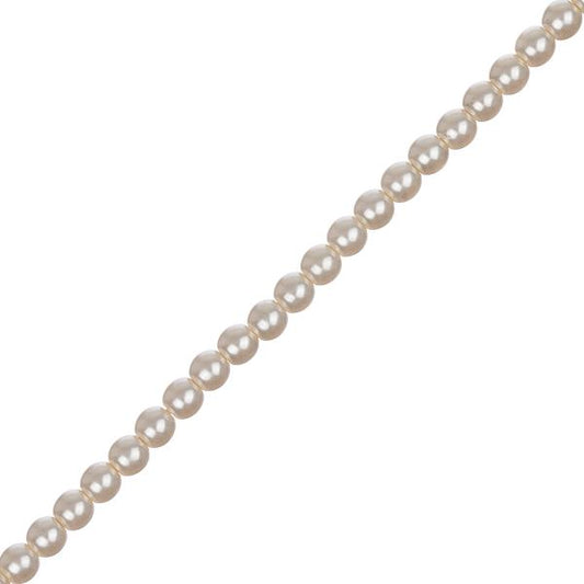 Czech Glass Pearls 4mm Cream 45/Strand