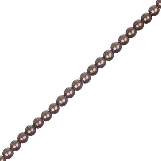 Czech Glass Pearls 4mm Bronze 45/Strand