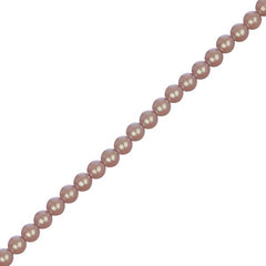 Czech Glass Pearls 4mm Iridescent Powder Pink 45/Strand