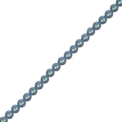 Czech Glass Pearls 4mm Iridescent Blue Grey 45/Strand