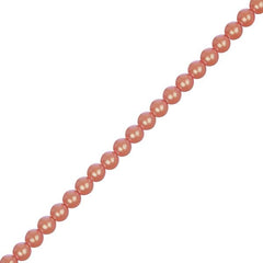 Czech Glass Pearls 4mm Iridescent Light Coral 45/Strand