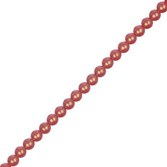 Czech Glass Pearls 4mm Iridescent Coral 45/Strand