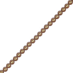 Czech Glass Pearls 4mm Iridescent Sandy Brown 45/Strand