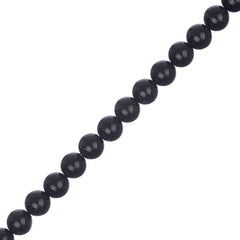 Czech Glass Pearls 6mm Black 30/Strand