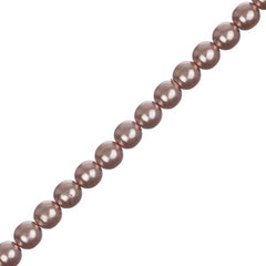 Czech Glass Pearls 6mm Rose Gold 30/Strand