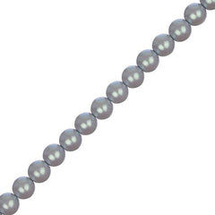 Czech Glass Pearls 6mm Iridescent Grey 30/Strand