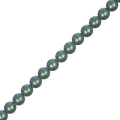 Czech Glass Pearls 6mm Iridescent Green 30/Strand