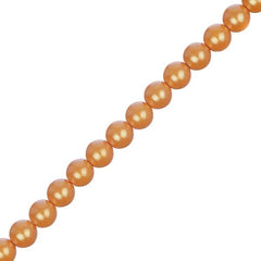 Czech Glass Pearls 6mm Iridescent Orange 30/Strand