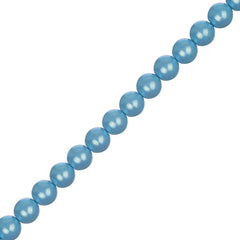 Czech Glass Pearls 6mm Iridescent Aqua 30/Strand