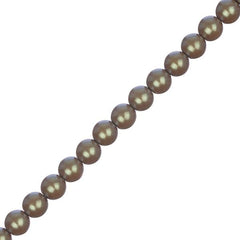 Czech Glass Pearls 6mm Iridescent Hazelnut 30/Strand