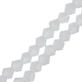 Crystal Lane Bicone 4mm Opaque White 2x7" Strand