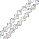 Crystal Lane Bicone 4mm Transparent Crystal AB 2x7" Strand