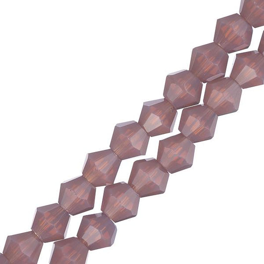 Crystal Lane Bicone 4mm Opaque Dark Purple 2x7" Strand