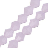 Crystal Lane Bicone 6mm Opaque Pink 2x7" Strand